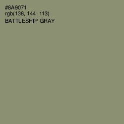 #8A9071 - Battleship Gray Color Image